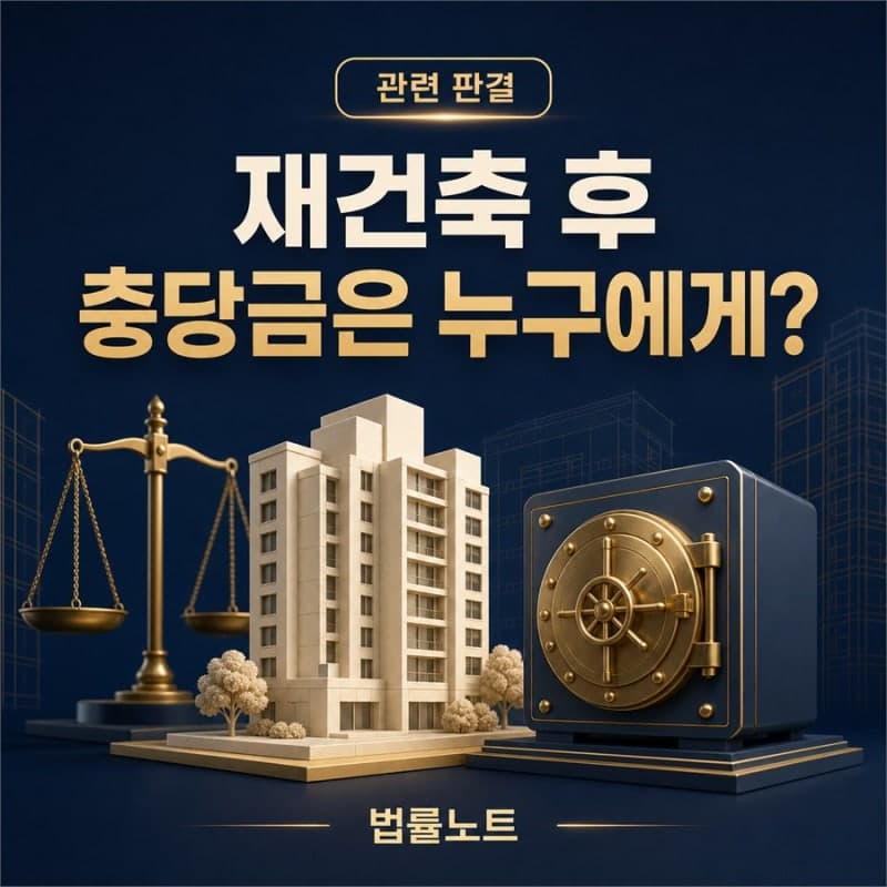 재건축 후 장기수선충당금 승계 판결 정리